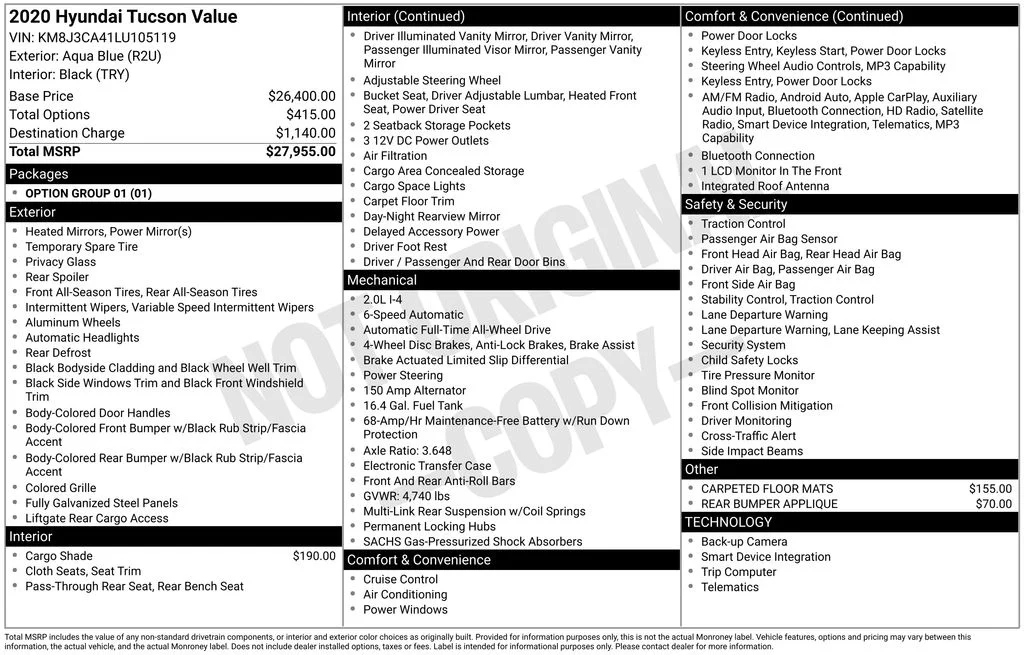 Used 2020 Aqua Blue Hyundai Value image 5