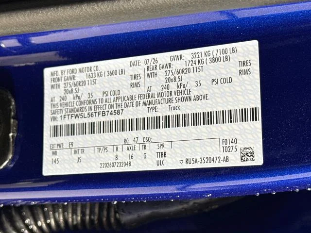 New 2026 Argon Blue Metallic Ford Lariat® image 66