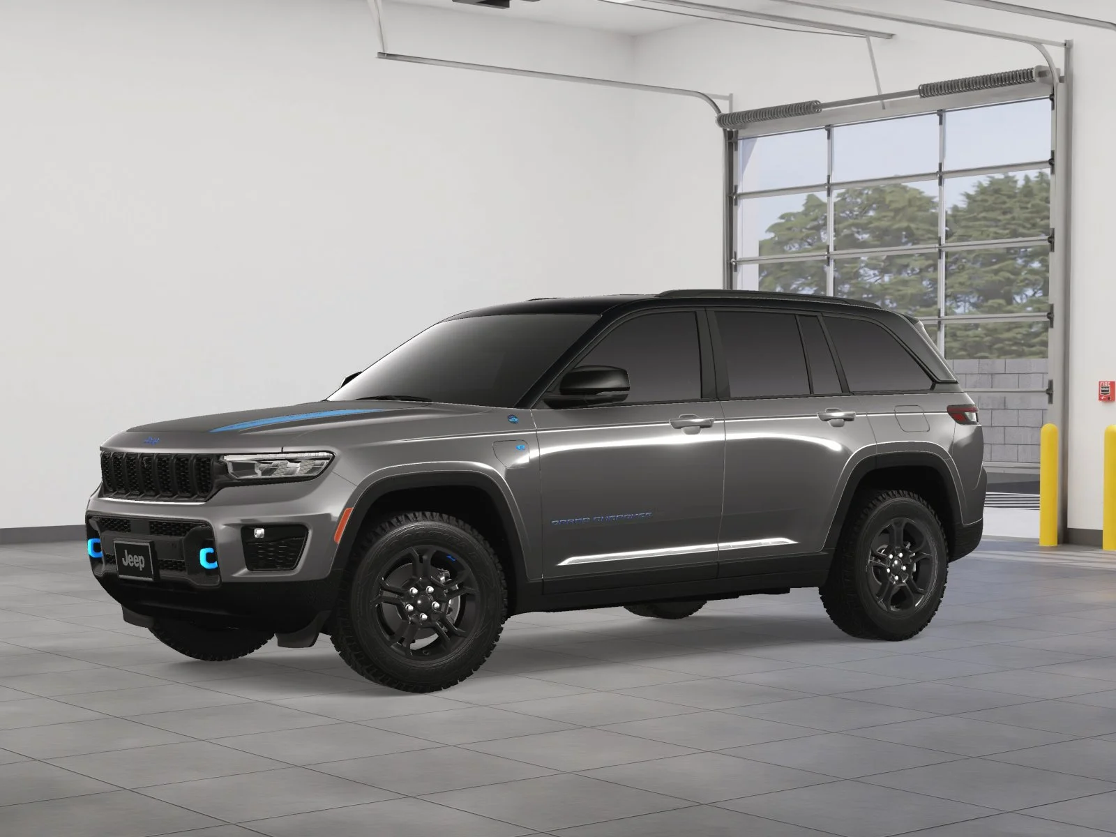 New 2024 Baltic Gray Metallic Clear-Coat Exterior Paint Jeep Trailhawk 4xe image 32