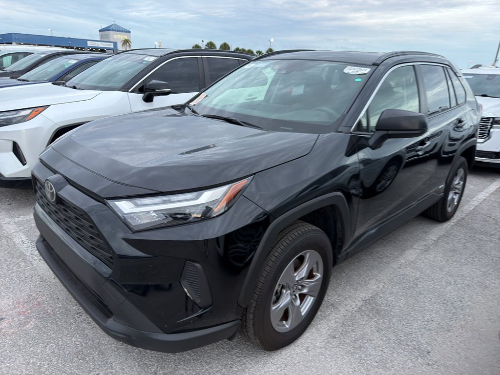 Used 2025 Midnight Black Metallic Toyota Hybrid LE image 2