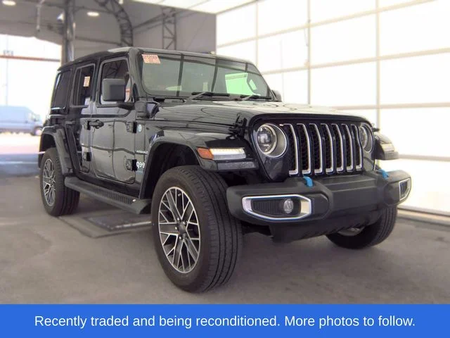 Used 2023 Black Jeep Sahara 4xe image 1