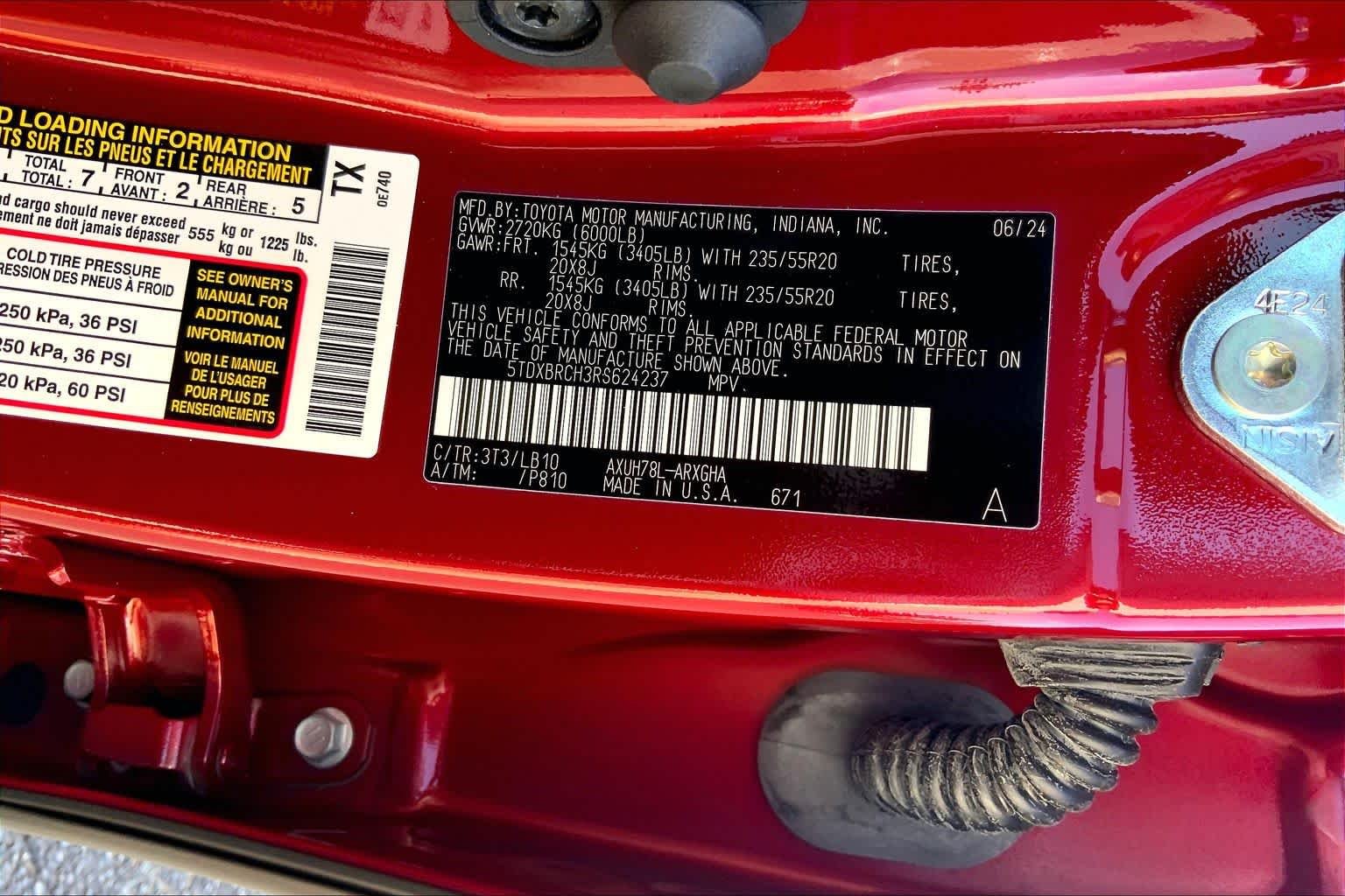 Used 2024 Ruby Flare Pearl Toyota Hybrid Limited image 37