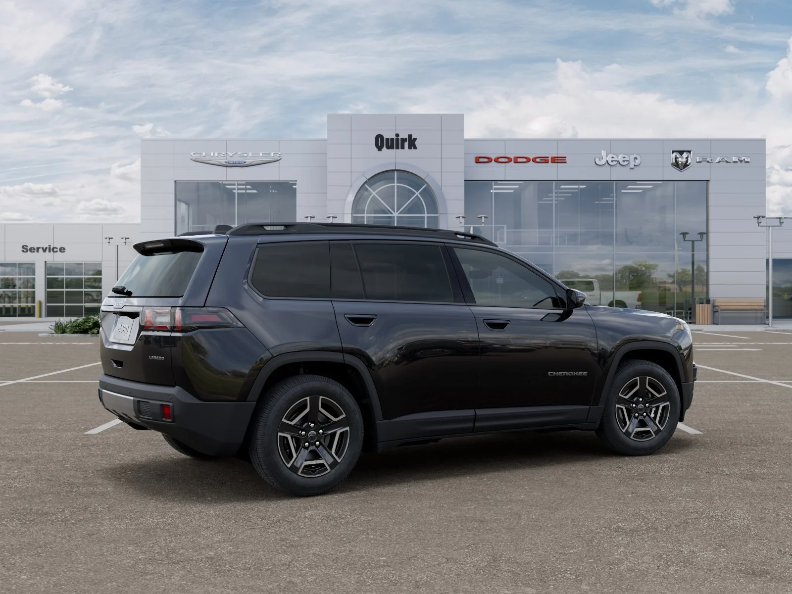 New 2026 Diamond Black Crystal Pearlcoat Jeep Laredo image 5