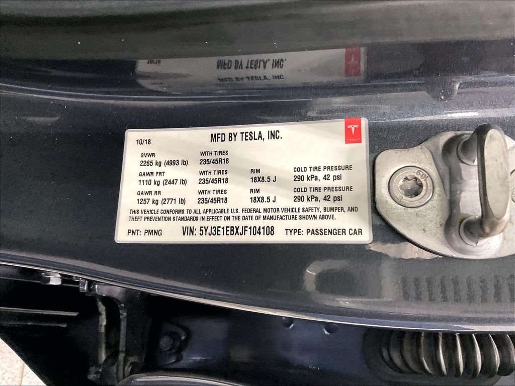 Used 2018 Gray Tesla Long Range image 35