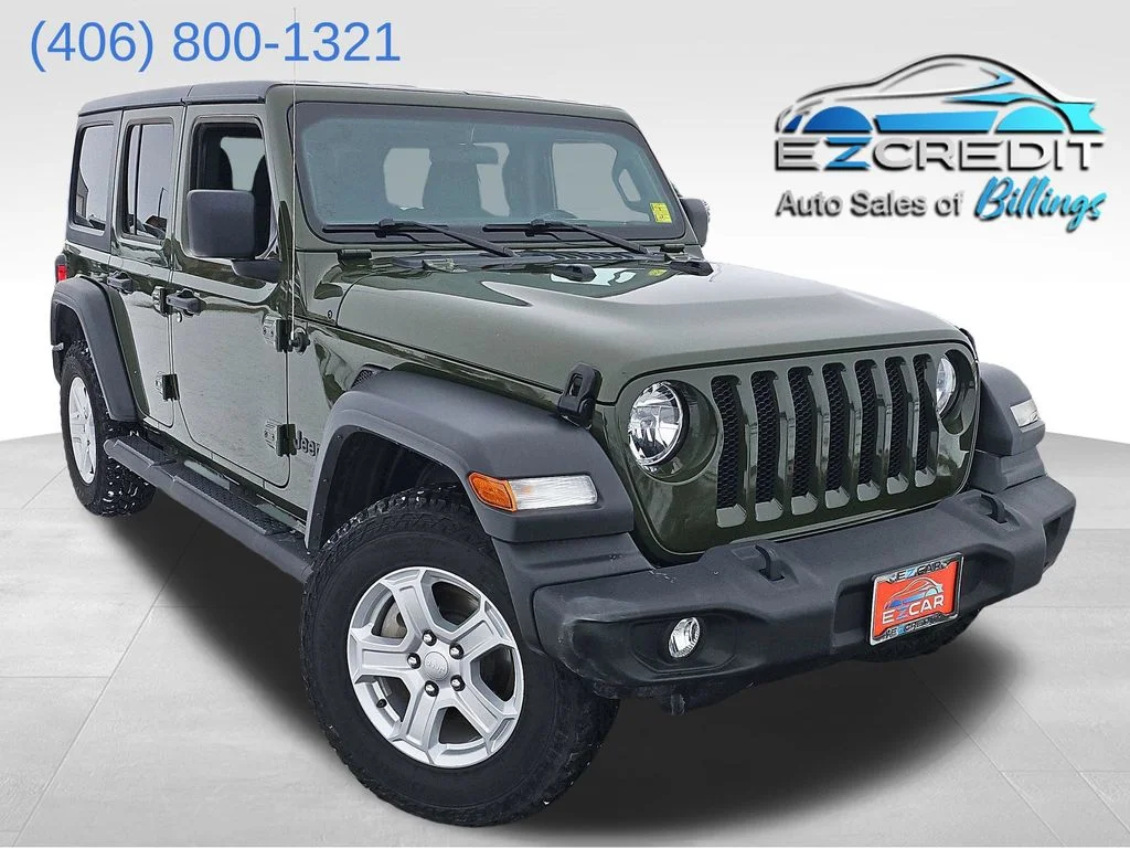 Used 2021 Green Jeep Unlimited Sport S image 1