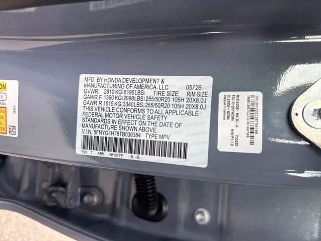 New 2026 Sonic Gray Pearl Honda Touring S image 17