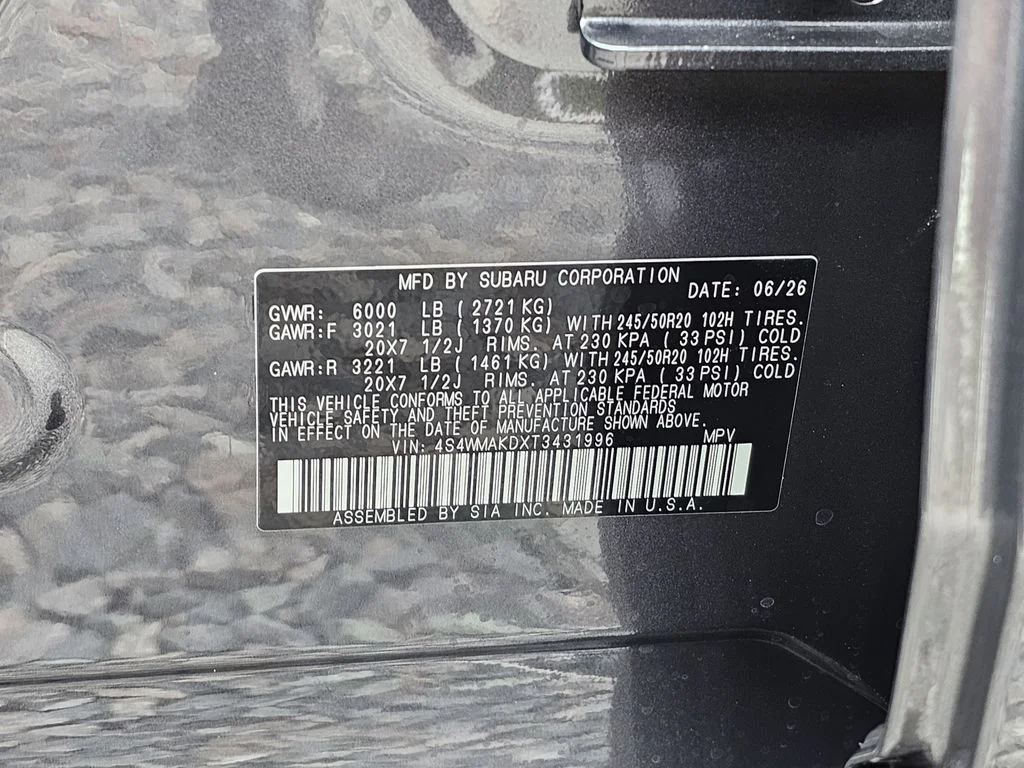 New 2026 MAGNETITE GRAY METALLIC Subaru Touring 7-Passenger image 32