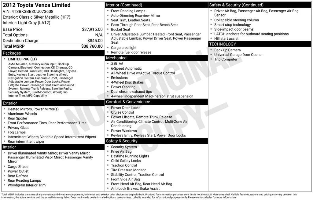 Used 2012 Silver Toyota Limited image 40