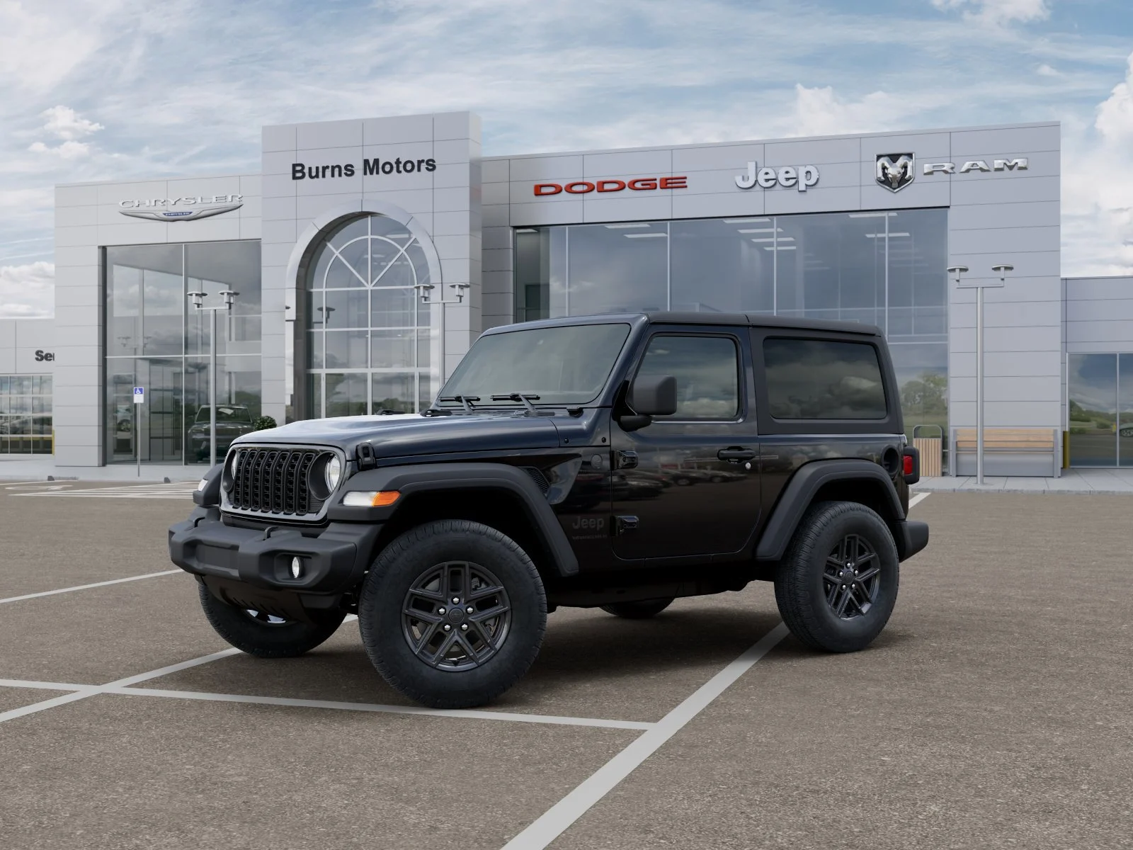 New 2026 Black Clear-Coat Exterior Paint Jeep Sport 2-Door image 2