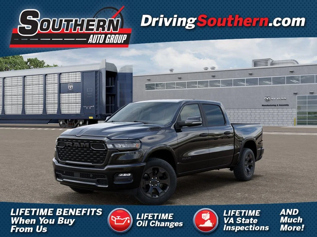 New 2026 Diamond Black Crystal Pearl-Coat Exterior Paint RAM Big Horn/Lone Star image 1