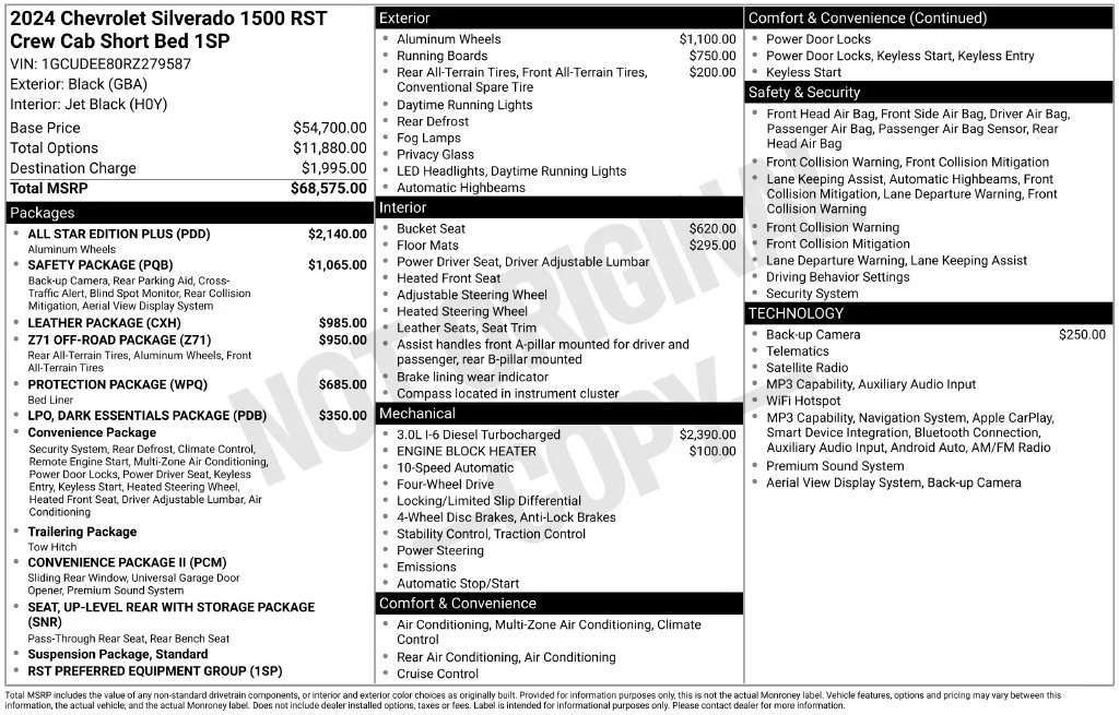 Used 2024 Black Chevrolet RST image 4