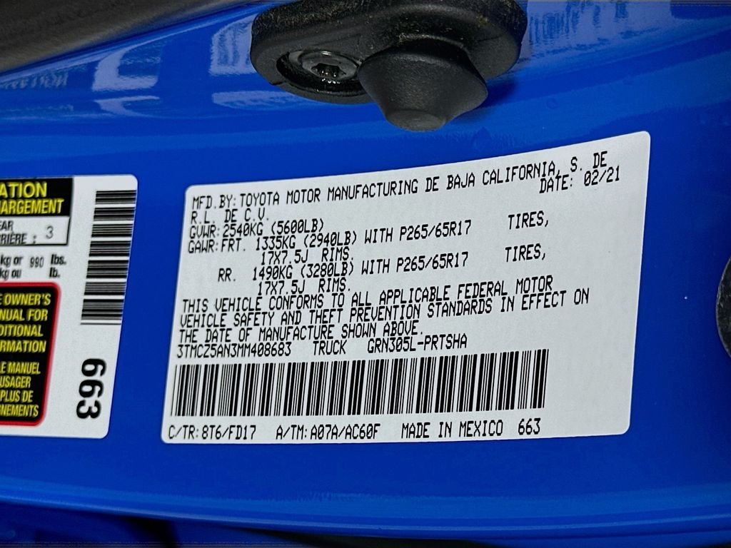 Used 2021 Blue Toyota TRD Sport image 30