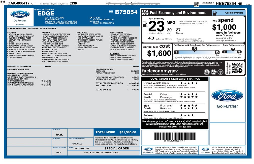 Used 2017 Gray Ford SE image 2