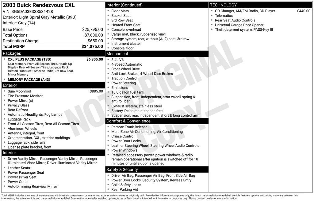 Used 2003 Gray Buick CXL image 31