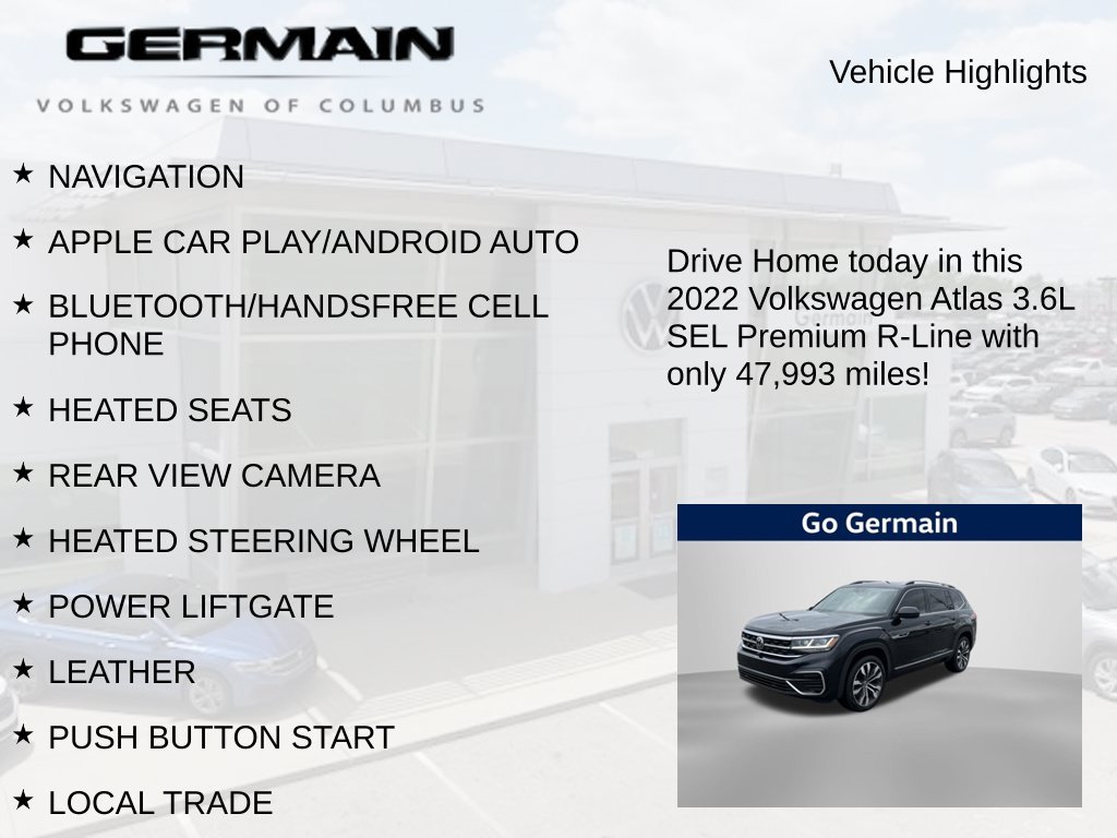 Used 2022 Black Volkswagen 3.6L V6 SEL Premium R-Line image 4