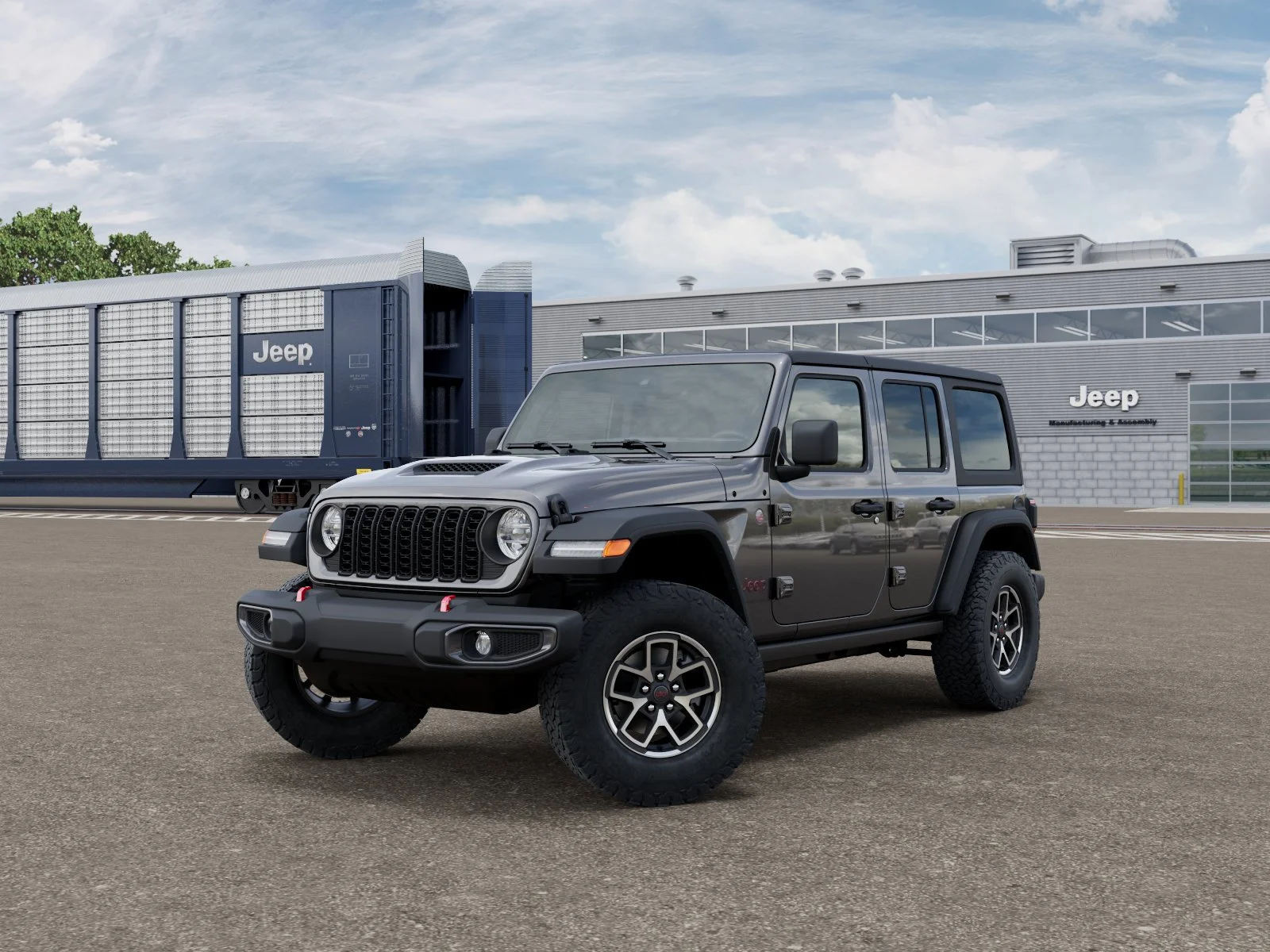 New 2026 Granite Crystal Metallic Clear-Coat Exterior Paint Jeep Rubicon image 1