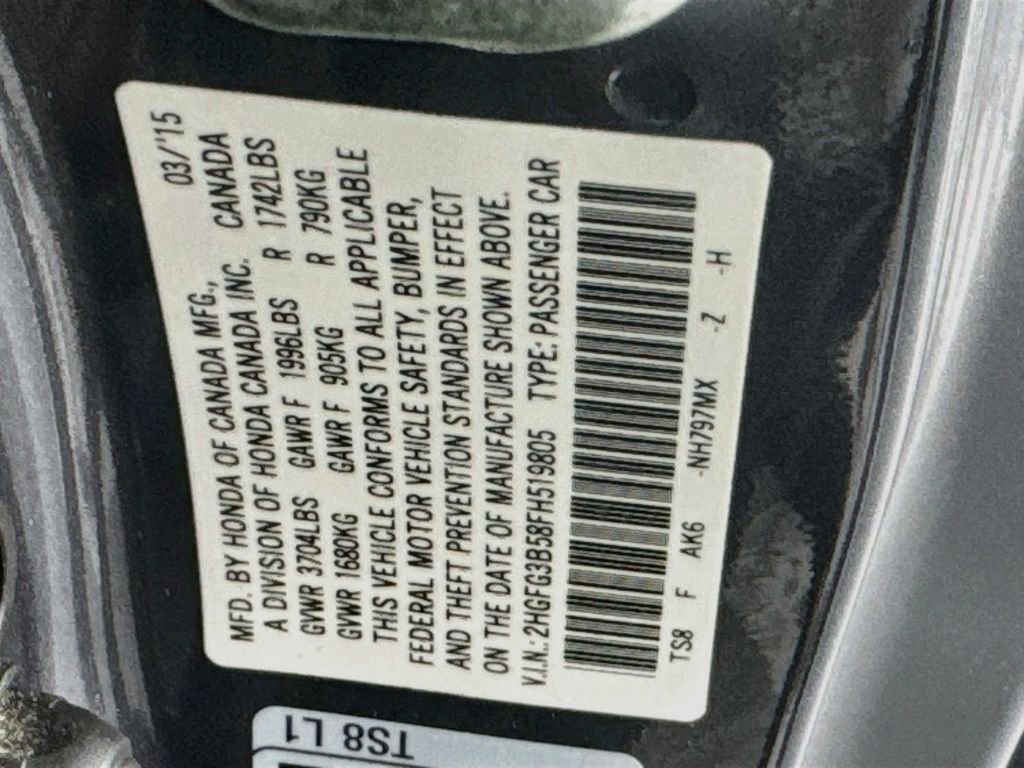 Used 2015 Gray Honda LX image 37