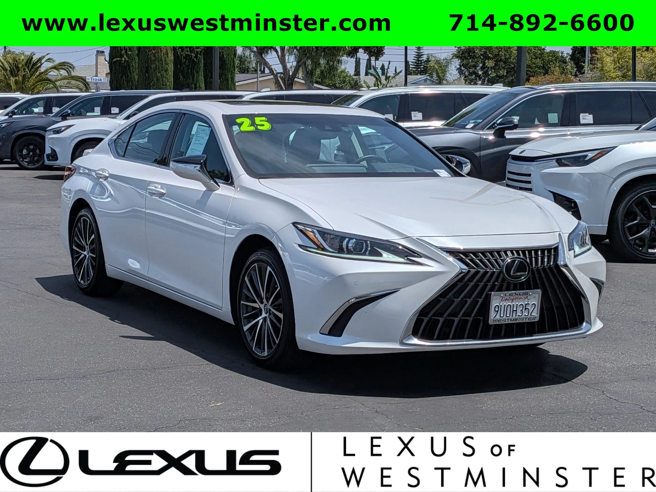 Certified Used 2025 EMINENT WHITE PEARL Lexus ES 300h image 3