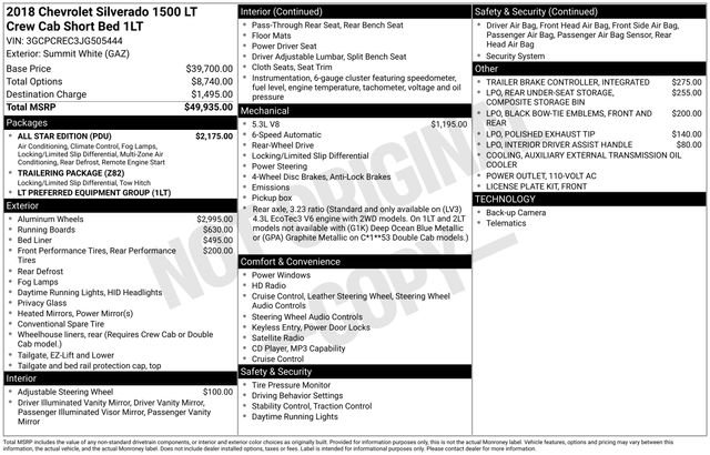 Certified Used 2018 Summit White Chevrolet LT image 35