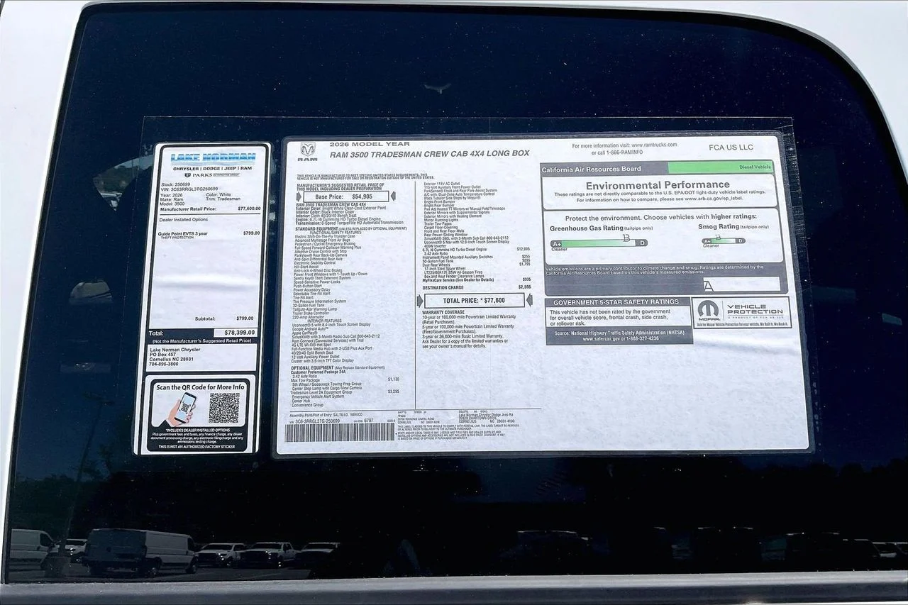 New 2026 Bright White Clear-Coat Exterior Paint RAM Tradesman image 38