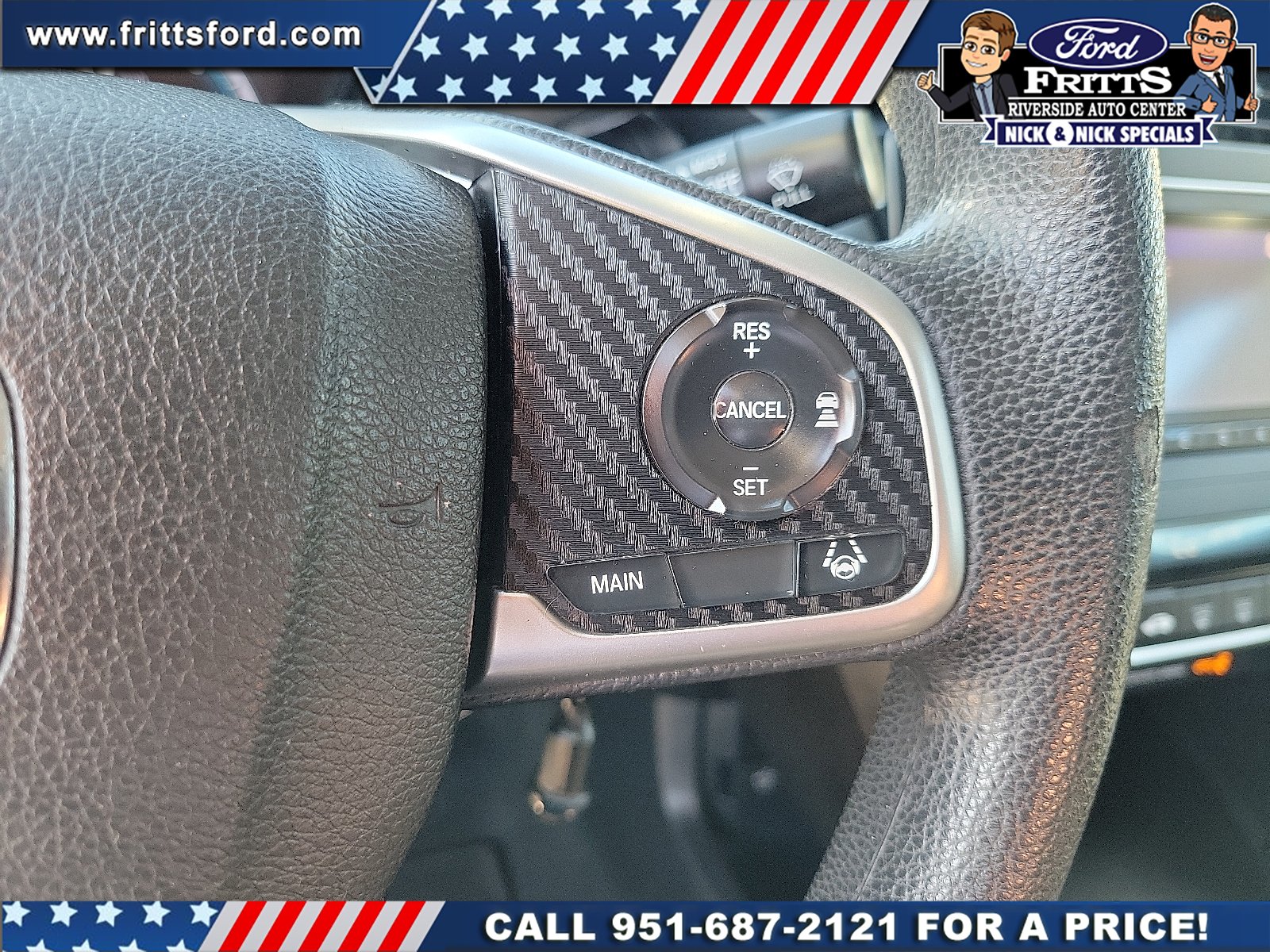 Certified Used 2019 Crystal Black Pearl Honda LX image 7