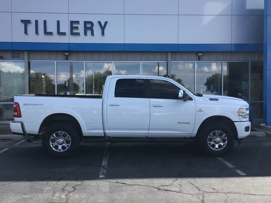 Used 2022 Bright White Clearcoat Ram Laramie image 1