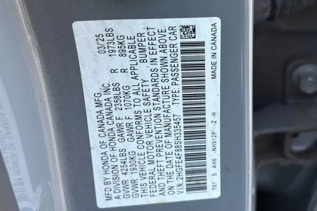 Certified Used 2025 Urban Gray Pearl Honda Sport image 68
