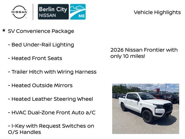 New 2026 Glacier White Nissan Crew Cab SV image 7