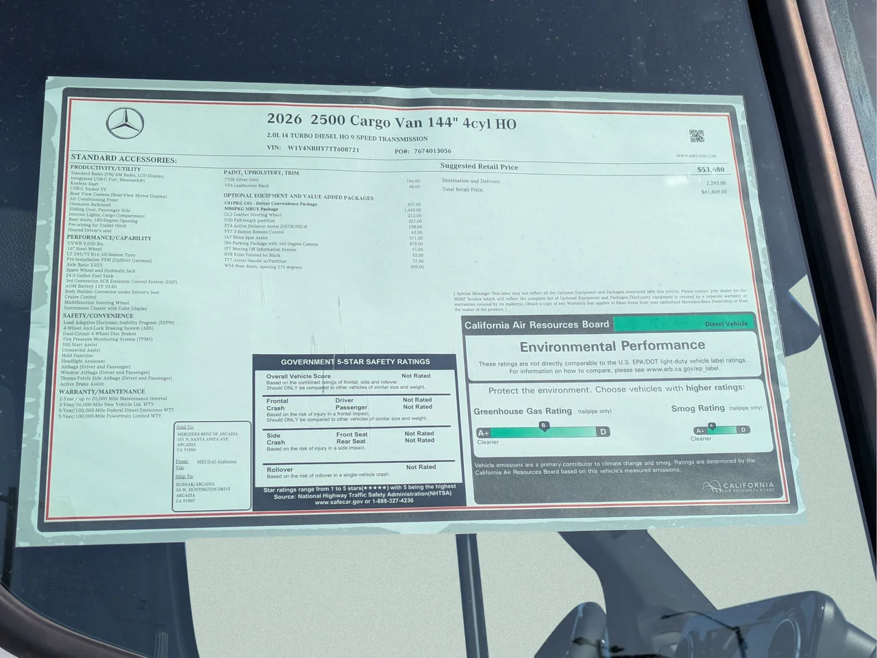New 2026 Silver Gray Mercedes-Benz Cargo 144 WB image 13