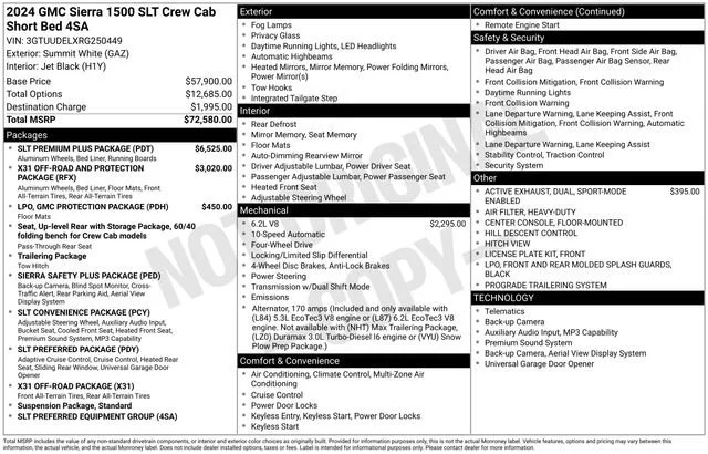 Used 2024 Summit White GMC SLT image 5