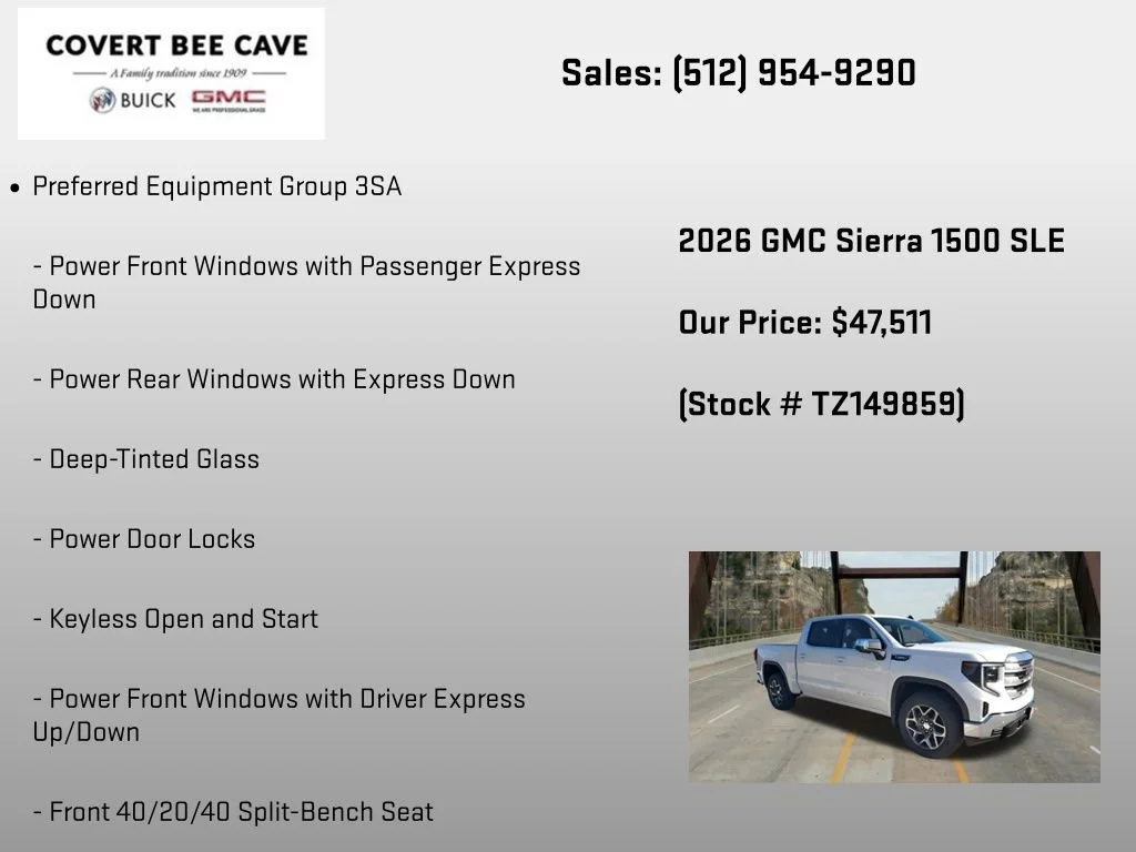 New 2026 Summit White GMC SLE image 6