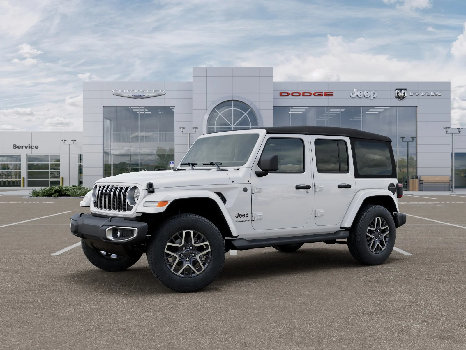 New 2026 Bright White Clear-Coat Exterior Paint Jeep Sahara image 55