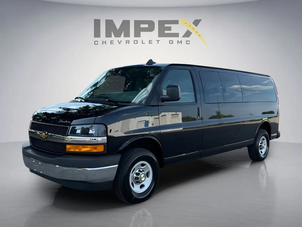 Black 2026 Chevrolet Express 3500 LT Extended RWD Van Rear-Wheel Drive 
