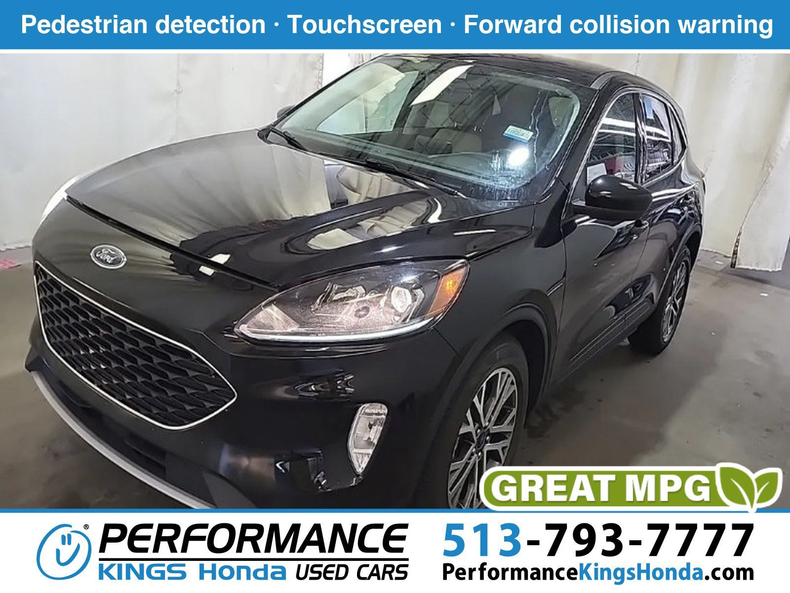 Used 2022 Agate Black Metallic Ford SEL Hybrid image 1