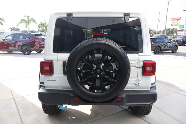 Used 2024 Bright White Clearcoat Jeep Sahara 4xe image 5