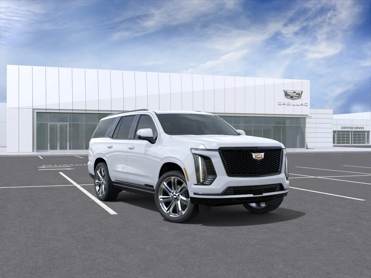 New 2026 Vibrant White Tricoat Cadillac 4WD Sport image 2