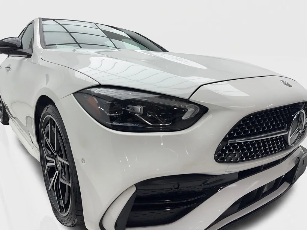 Used 2022 White Mercedes-Benz C 300 AMG® NIGHT PKG,NAV,CAM,PANO,BLIND SPOT image 3