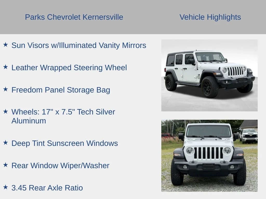 Used 2020 White Jeep Unlimited Sport S image 26