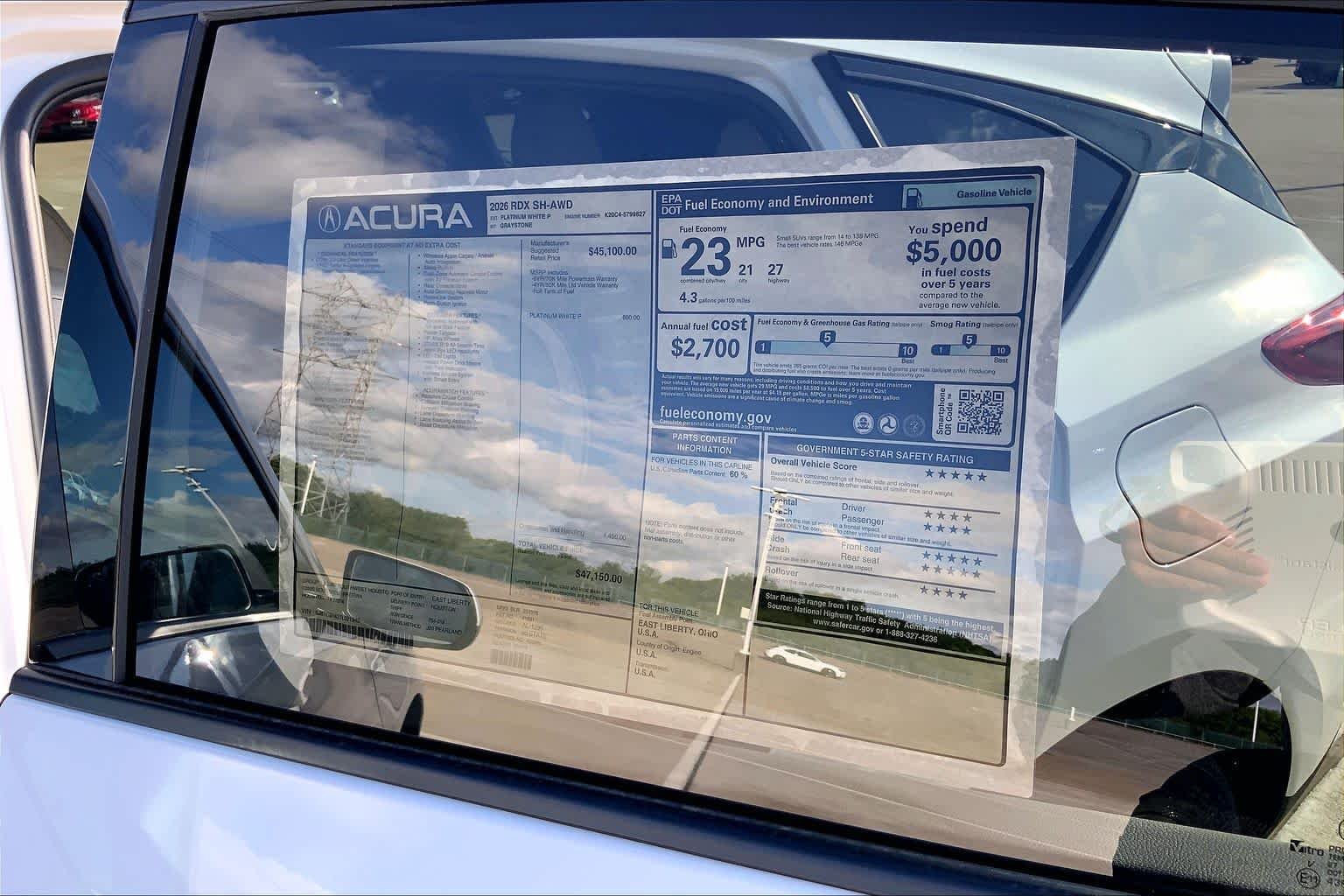 New 2026 Platinum White Pearl Acura  image 22