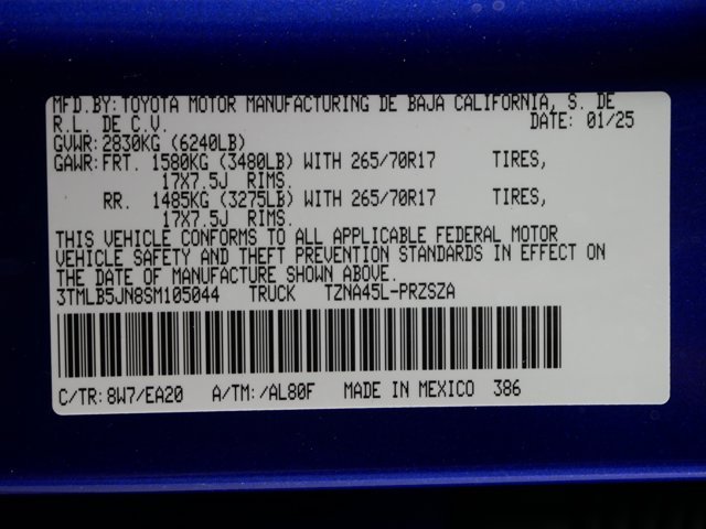 Certified Used 2025 Blue Crush Metallic Toyota Double Cab TRD Off-Road w/ Premium Pkg image 32