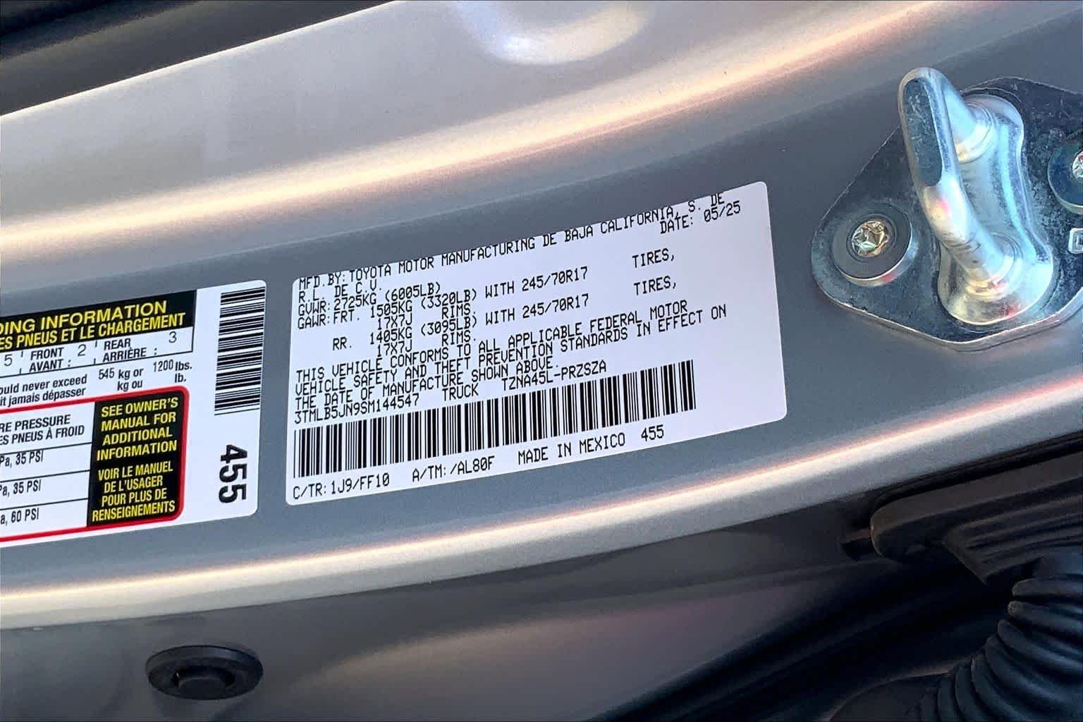 Used 2025 Celestial Silver Metallic Toyota SR5 image 37