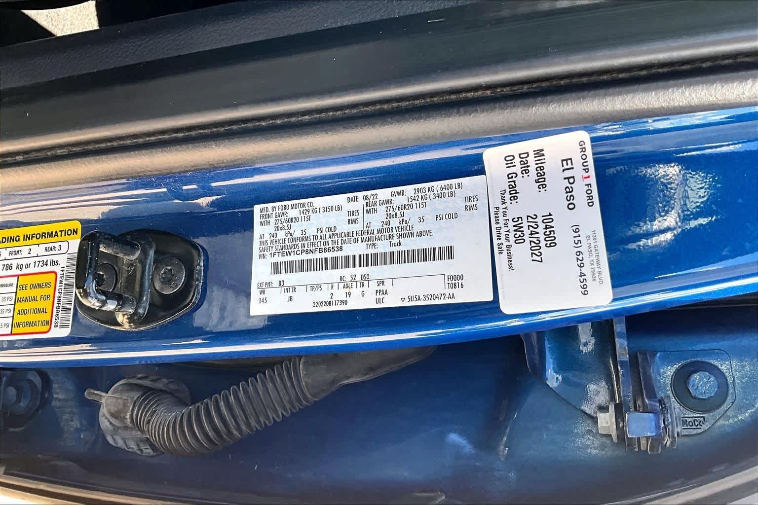 Used 2022 Atlas Blue Ford XL image 34