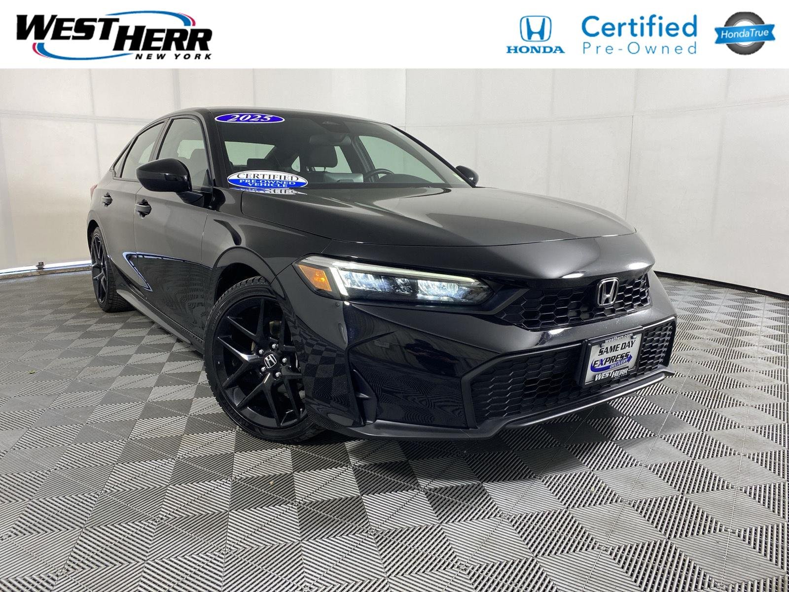 Certified Used 2025 Crystal Black Pearl Honda Sport image 1