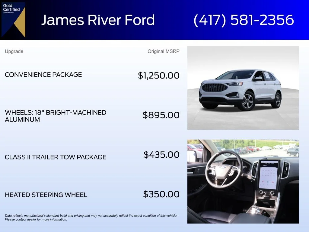 Certified Used 2024 Oxford White Ford SEL image 6