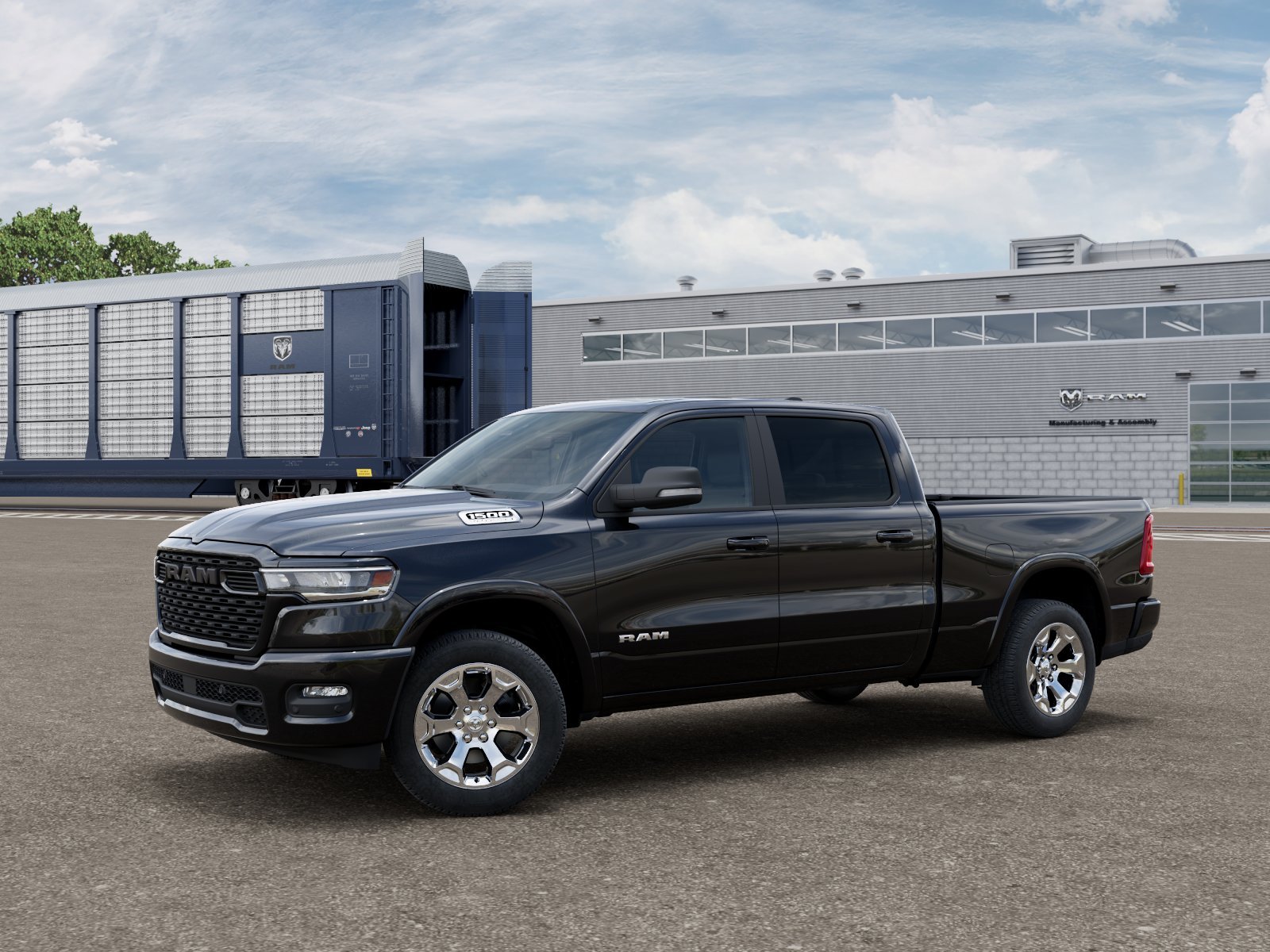 New 2026 Diamond Black Crystal Pearl-Coat Exterior Paint RAM Big Horn/Lone Star image 1