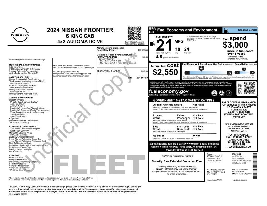Used 2024 White Nissan S image 32
