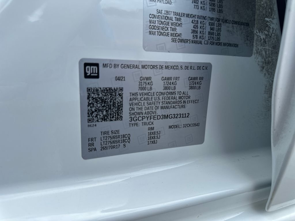 Used 2021 White Chevrolet LT Trail Boss image 23