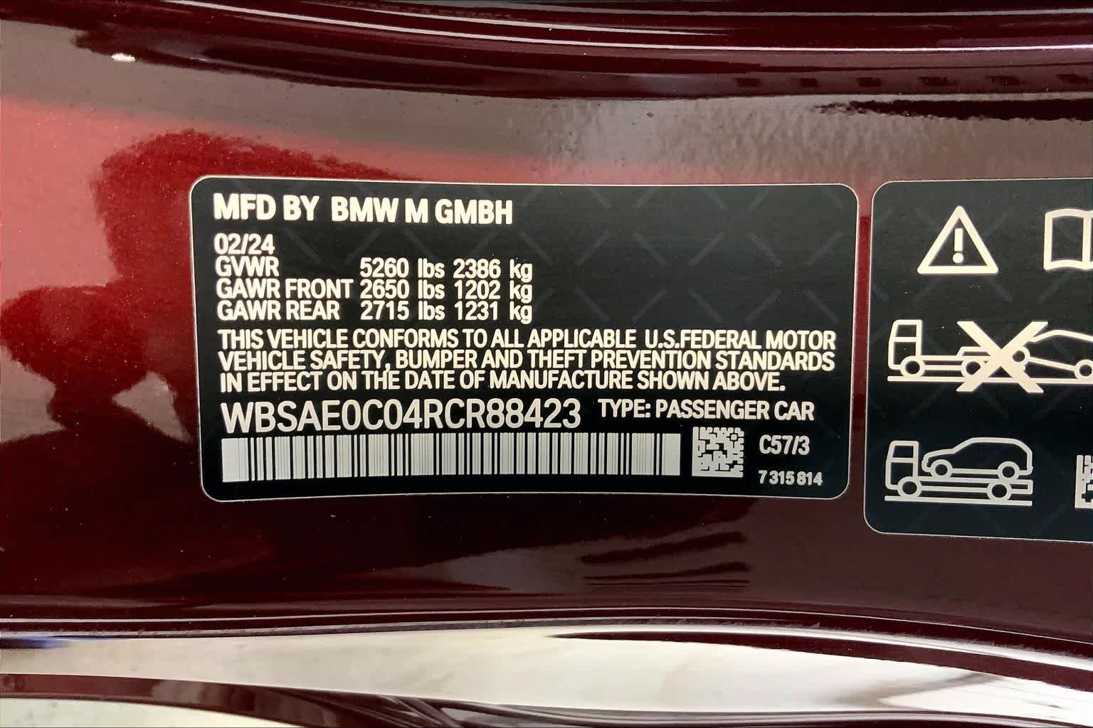 Used 2024 Aventurin Red Metallic BMW Competition image 36