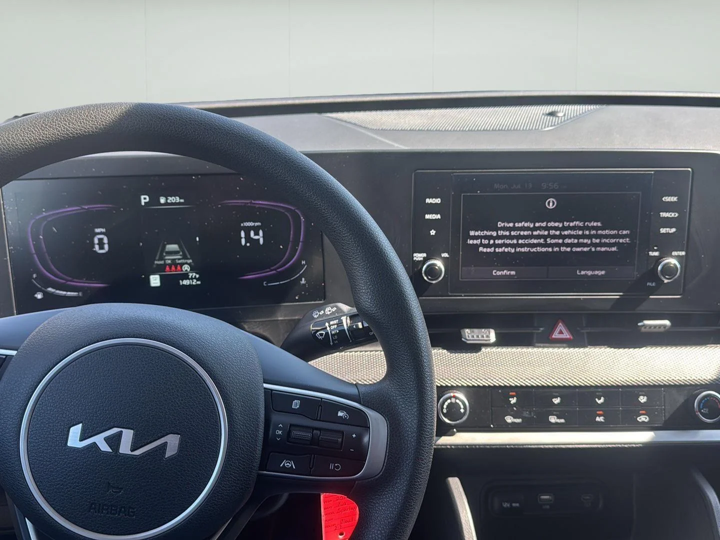 Used 2024 Fusion Black Kia LX image 8