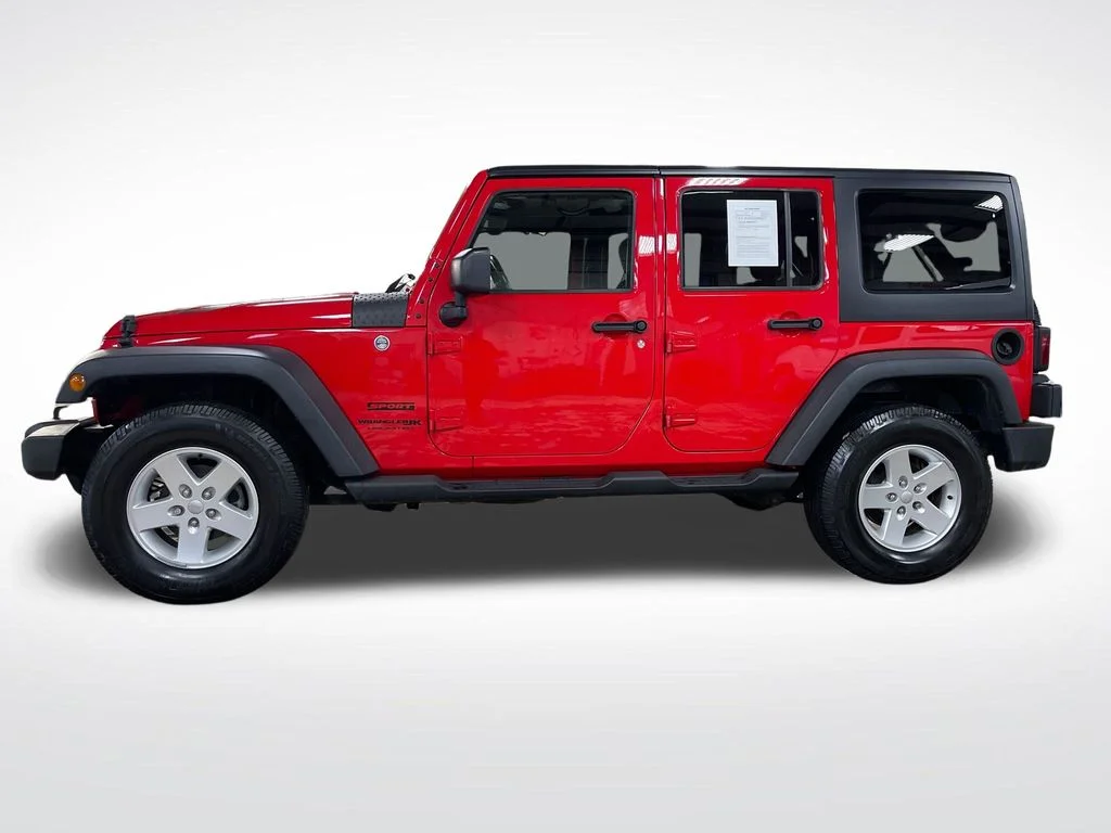Used 2018 Red Jeep Unlimited Sport image 2